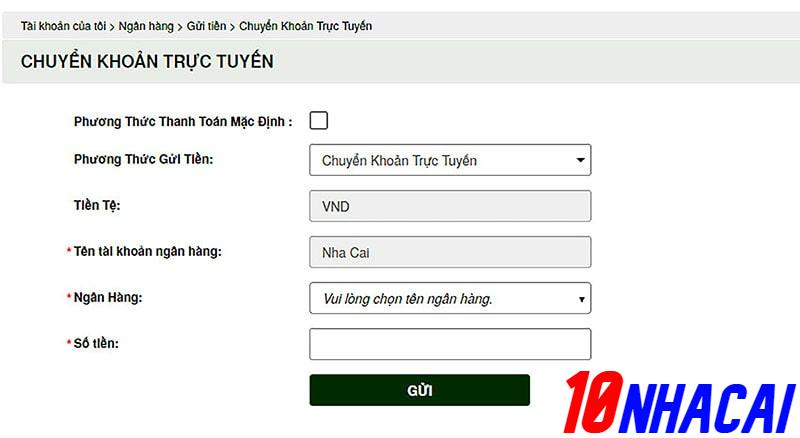 Gửi tiền tại v9bet như thế nào?