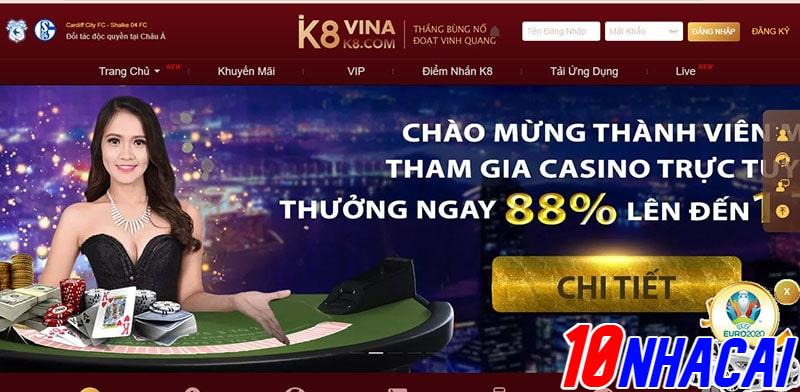 Nhà cái K8 có uy tín không? Có những sản phẩm cá cược nào?