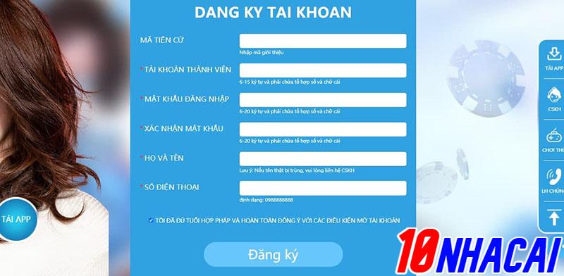 Đăng kí tài khoản tại 123B như thế nào?