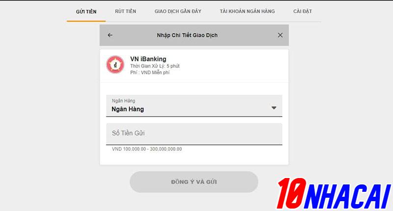 Gửi tiền tại 188bet như thế nào?