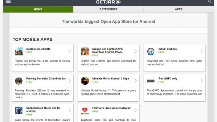 Getjar app apk