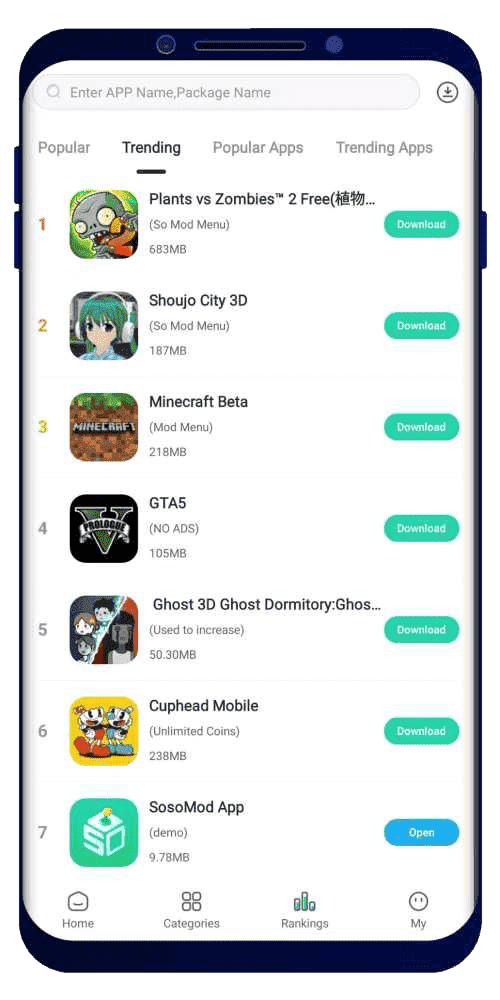 Sosomod apps (Mod games)